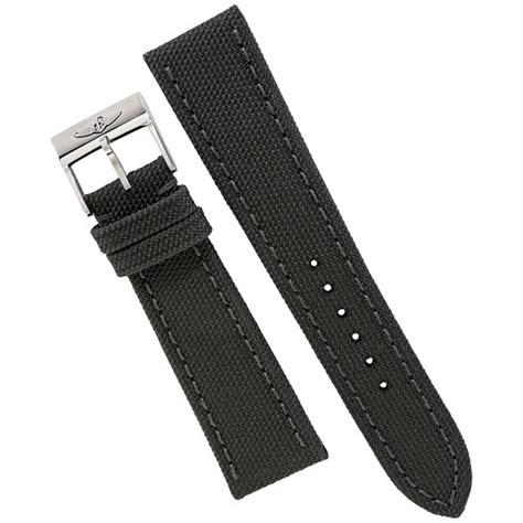 Breitling Antharacite Canvas Watch Band Strap 24 